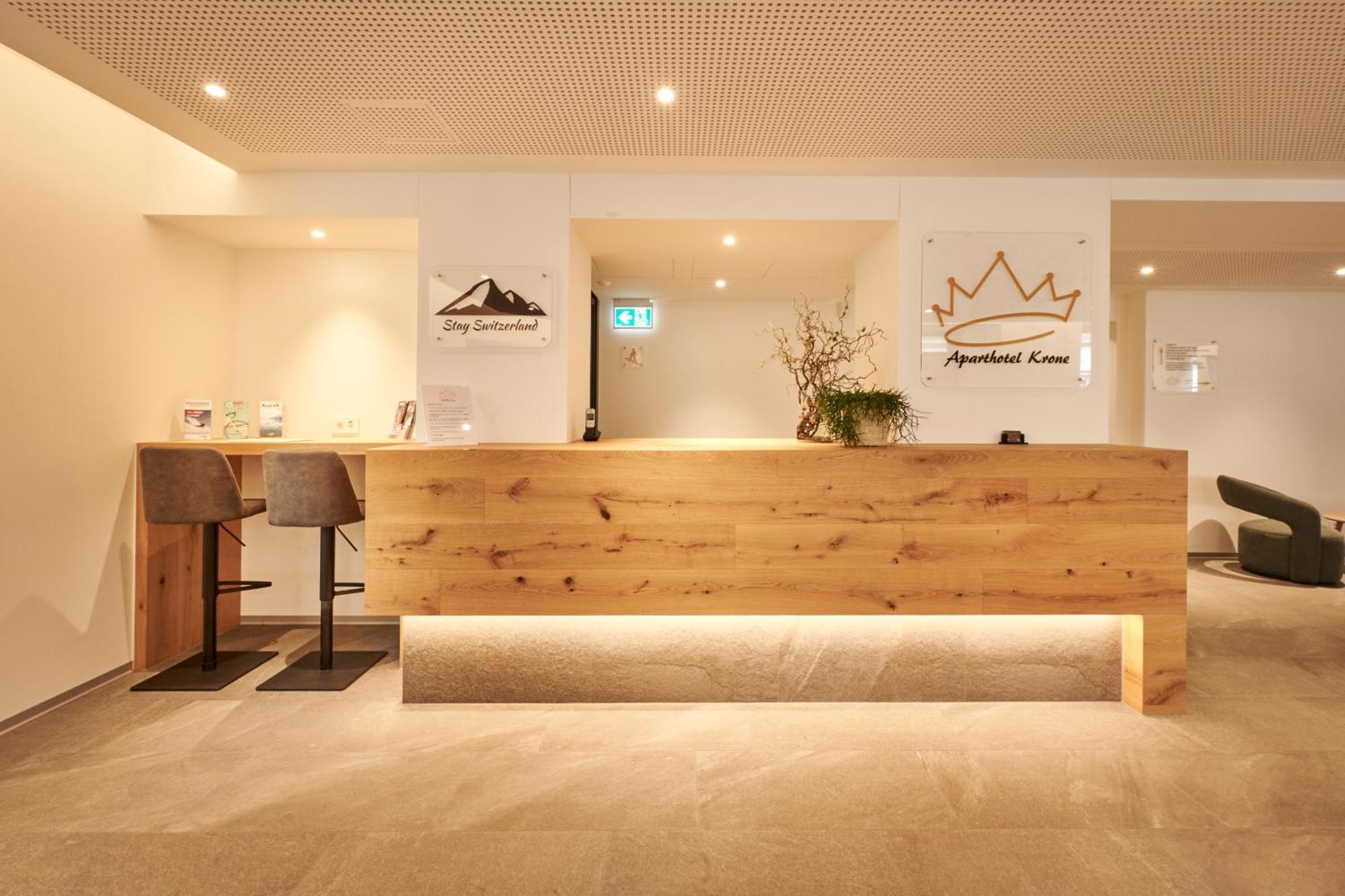 Aparthotel Krone - Self Check-In Unterseen Esterno foto